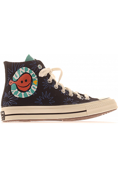 CONVERSE Černé Kotníkové Tenisky S Potiskem Vel. 40
