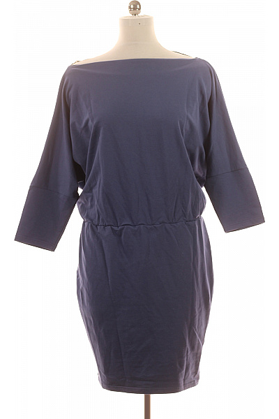modré šaty s dlouhým rukávem volnočasové jednoduché tričkové Vel. l/xl | Unimoda | obrázek 2