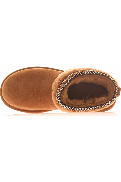 UGG Hnědé kožené kotníkové válenky s kožíškem Velikost 37 | UGG | obrázek 2