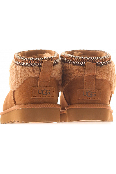 UGG Hnědé kožené kotníkové válenky s kožíškem Velikost 37 | UGG | obrázek 4