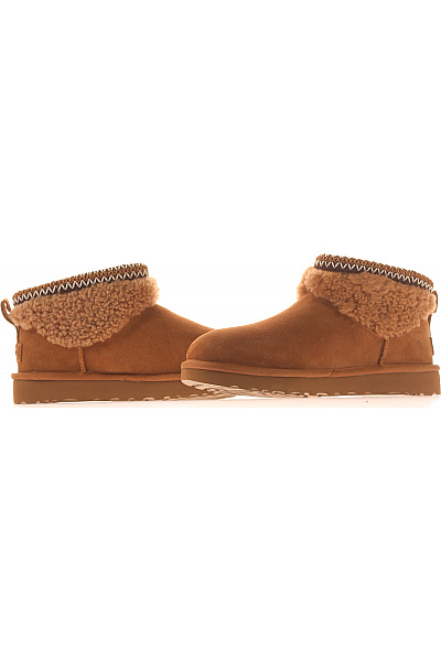 UGG Hnědé kožené kotníkové válenky s kožíškem Velikost 37 | UGG | obrázek 5