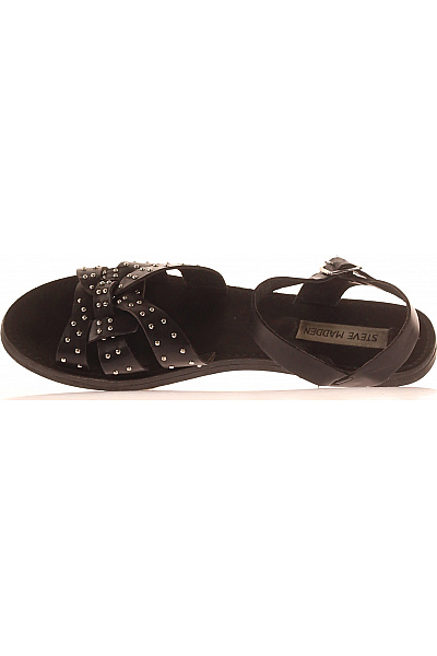 Steve Madden Dámské černé kožené sandály s kamínky a páskem Vel. 38 | Steve Madden | obrázek 2