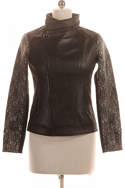 DESIGUAL Dámská bunda biker křivák černá s potiskem Vel. 38 | DESIGUAL | obrázek 2