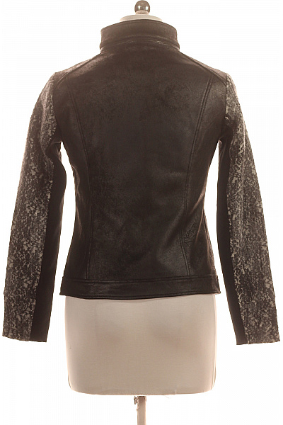 DESIGUAL Dámská bunda biker křivák černá s potiskem Vel. 38 | DESIGUAL | obrázek 3
