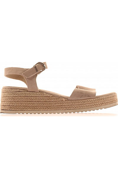 TAMARIS Dámské Béžové Espadrilky Na Platformě S Páskem Vel. 39