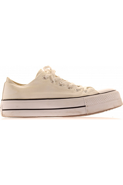 CONVERSE Dámské Plátěné Tenisky Na Platformě šněrovací Bílé Volnočasové Velikost 38