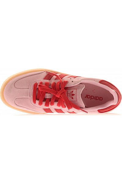 ADIDAS růžové semišové tenisky s červenými pruhy a gumovou podrážkou Vel. 40 2/3 | ADIDAS | obrázek 2