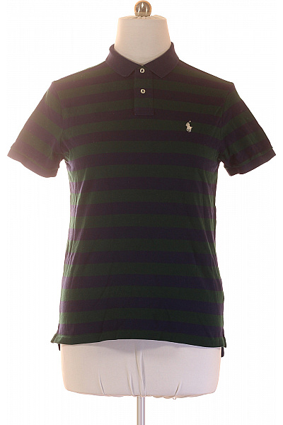 Ralph Lauren Pánské pruhované polo tričko s límečkem zelené Velikost L | Ralph Lauren | obrázek 2