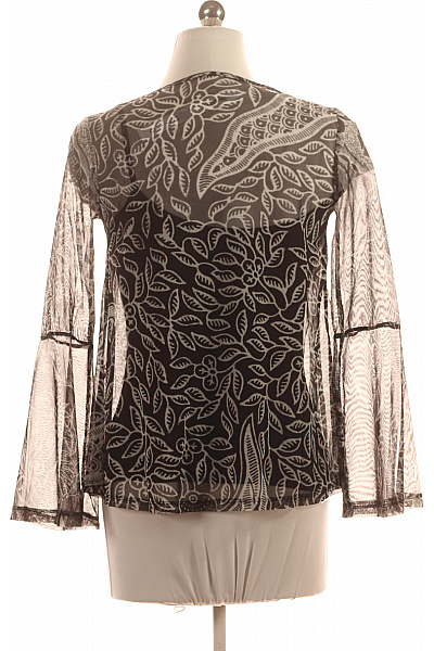 DESIGUAL Dámská halenka s dlouhým rukávem a potiskem černobílá boho Vel. xs | DESIGUAL | obrázek 3