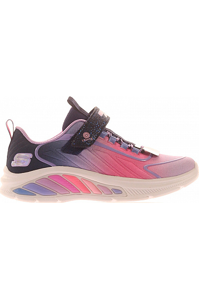 SKECHERS Dětské Tenisky Růžové Textilní Sportovní Na Suchý Zip Vel. EU 35