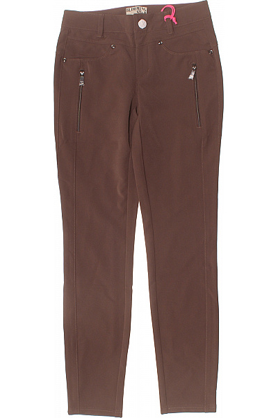 Dámské hnědé strečové kalhoty s kapsami Vel. 32/30 | Unimoda | obrázek 2