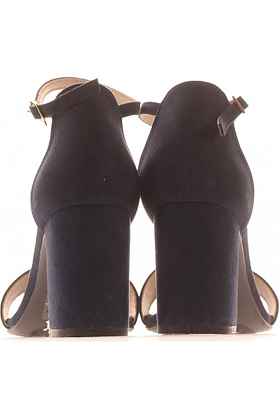 Dámské černé semišové sandály na podpatku s páskem Vel. 41 | Unimoda | obrázek 4