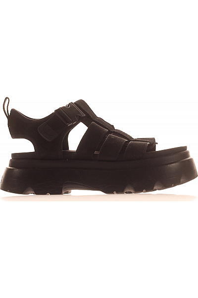 UGG Dámské černé Sandály Na Platformě S Páskem Velikost 39