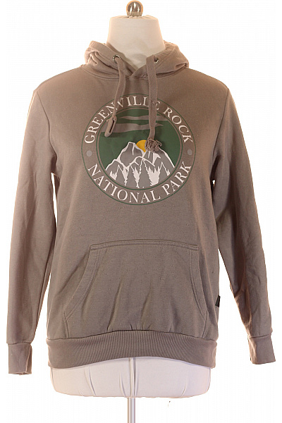 Sublevel Mikina S Kapucí A Potiskem Na Hory Streetwear Velikost EU L