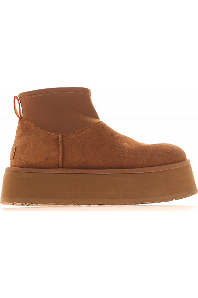 UGG Dámské Kotníkové Kozačky Na Platformě Semišové Hnědé Velikost 39