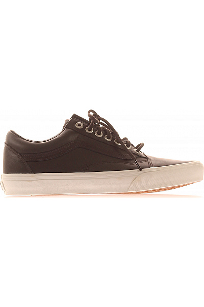 Vans Pánské Hnědé Kožené Tenisky šněrovací Volnočasové Velikost 43