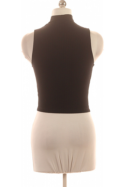 dámské černé tílko crop top se stojáčkem Velikost 36 | Unimoda | obrázek 3