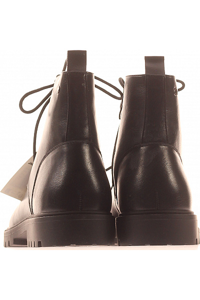JACK & JONES Pánské černé kožené kotníkové šněrovací boty Vel. 45 | JACK & JONES | obrázek 4