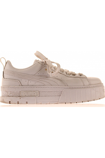 Puma Dámské Tenisky Na Platformě Bílé Kožené šněrovací Volnočasové Vel. 38.5