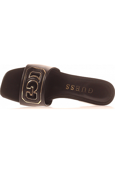 Guess dámské černé kožené nazouvací boty na podpatku elegantní letní Velikost 37 | Guess | obrázek 2