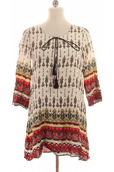 Dámská tuniková halenka s dlouhým rukávem a potiskem boho Vel. M | Unimoda | obrázek 2