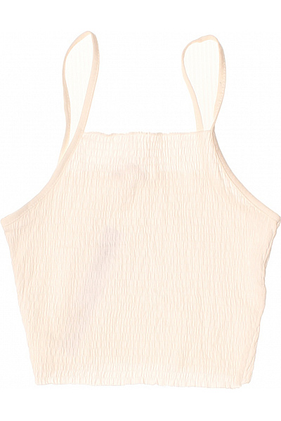 ZARA dámské tílko crop top bez rukávů béžové Velikost S | ZARA | obrázek 2
