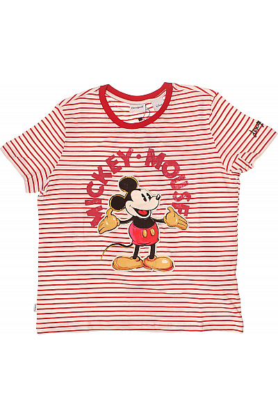 DESIGUAL Dámské pruhované tričko s krátkým rukávem a potiskem Mickey Mouse Vel. M | DESIGUAL | obrázek 2