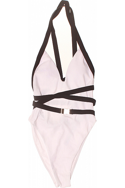 Mermaid Swimwear jednodílné plavky za krk černé bílé páskové | Mermaid Swimwear | obrázek 2
