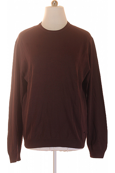 DANIEL HECHTER Pánský hnědý bavlněný svetr s dlouhým rukávem basic Vel. 3XL | DANIEL HECHTER | obrázek 2