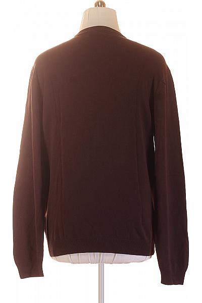DANIEL HECHTER Pánský hnědý bavlněný svetr s dlouhým rukávem basic Vel. 3XL | DANIEL HECHTER | obrázek 3