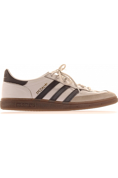 ADIDAS Pánské Tenisky Bílé Kožené šněrovací Volnočasové Velikost 44 2/3