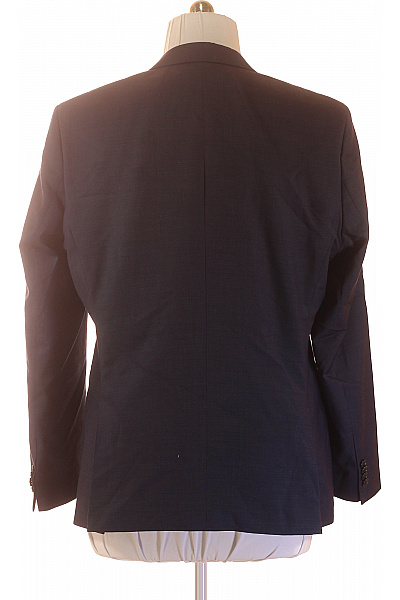 Pánské sako elegantní modré bavlněné jednořadé Velikost 54 | Unimoda | obrázek 2