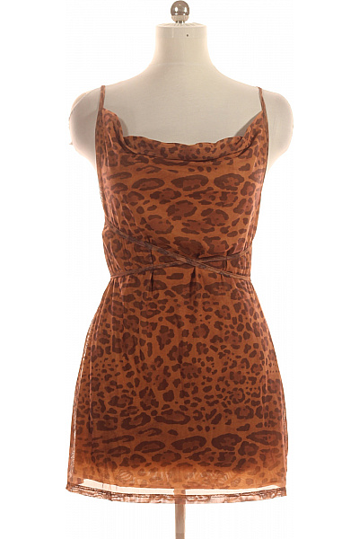 Hnědá halenka bez rukávů s leopardím potiskem a vázačkou Velikost XXL | Unimoda | obrázek 2