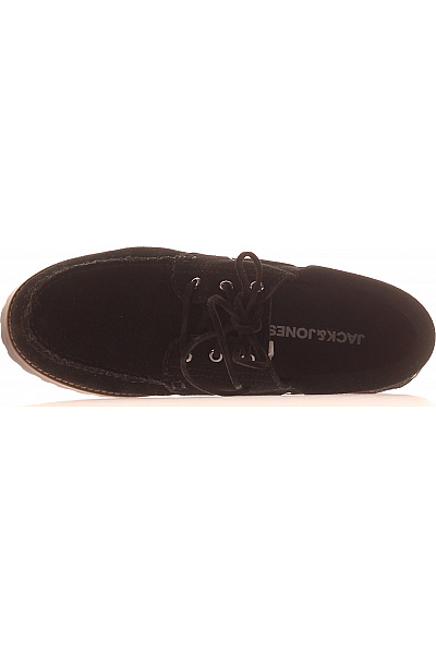 JACK & JONES Pánské černé semišové šněrovací volnočasové polobotky Velikost 44 | JACK & JONES | obrázek 2