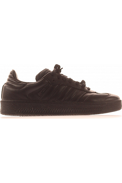 ADIDAS Pánské černé Kožené Tenisky Volnočasové šněrovací Vel. 431/3