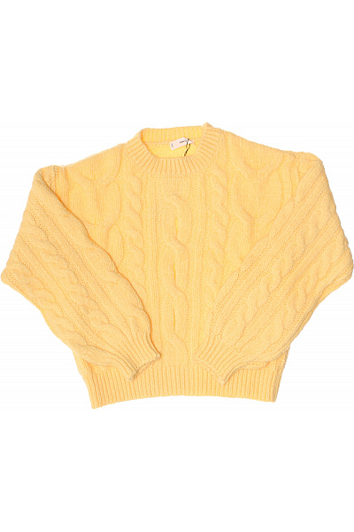 MANGO dámský žlutý pletený svetr s copánkovým vzorem oversized Velikost S | MANGO | obrázek 2