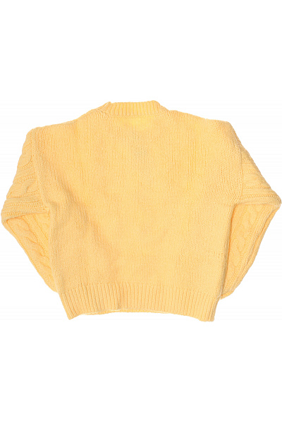 MANGO dámský žlutý pletený svetr s copánkovým vzorem oversized Velikost S | MANGO | obrázek 3