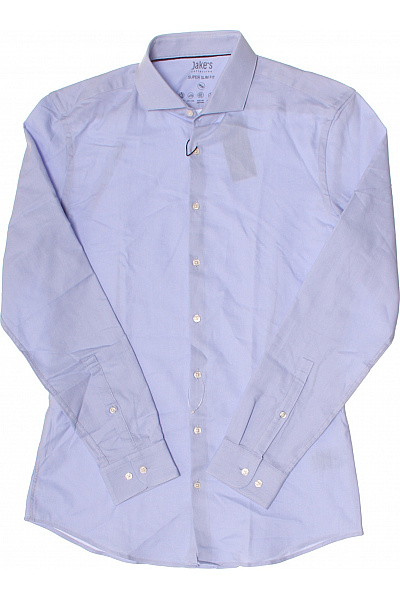 Jake*s Pánská košile s dlouhým rukávem slim fit elegantní bavlněná modrá Vel. 39/40 | Jake*s | obrázek 2