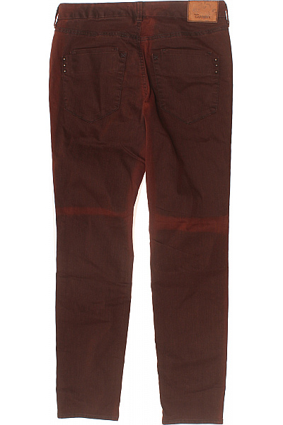Dámské hnědé skinny džíny s kamínky Vel. M | Unimoda | obrázek 2