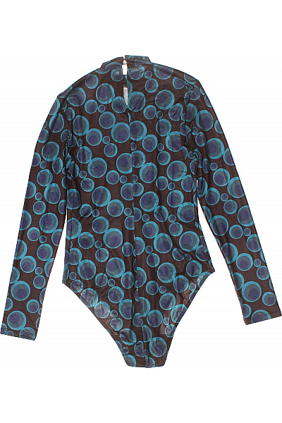 DESIGUAL Dámské tričko s dlouhým rukávem a potiskem retro modré Velikost M | DESIGUAL | obrázek 3
