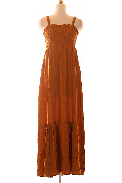 Rinascimento Dámské Dlouhé šaty Na Ramínka Boho Letní Oranžové Vel. XL