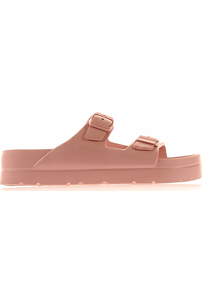 Asos Růžové Nazouvací Sandály Na Platformě S Přezkou Letní Volnočasové Velikost 41