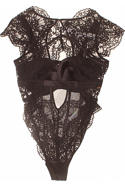 Hunkemoller Dámské černé krajkové body s výstřihem Vel. 80C | Hunkemoller | obrázek 2