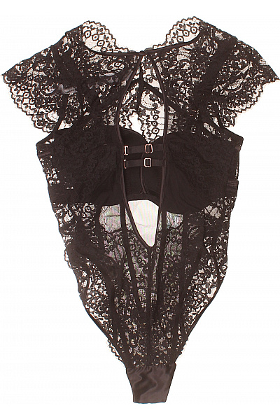 Hunkemoller Dámské černé krajkové body s výstřihem Vel. 80C | Hunkemoller | obrázek 3
