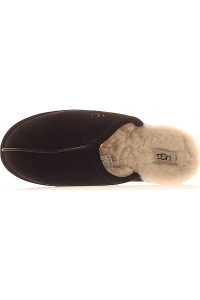 UGG pánské kožené nazouvací pantofle s kožíškem černé Velikost 43 | UGG | obrázek 2