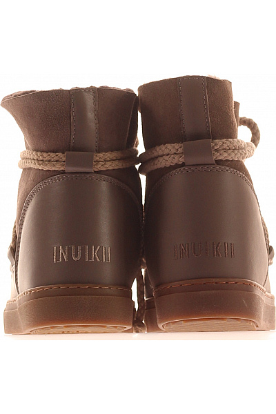 INUIKII Hnědé kotníkové válenky se šněrováním Velikost 40 | INUIKII | obrázek 4