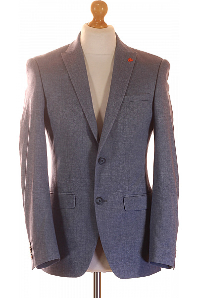 ROY ROBSON Pánské šedé Sako Elegantní Business Jednořadé Velikost 46