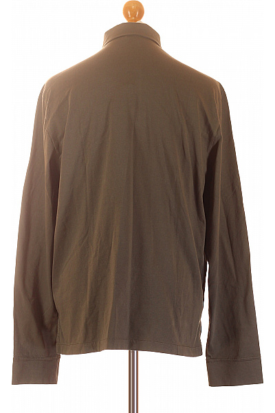 massimo dutti Pánské bavlněné polo triko s dlouhým rukávem khaki ležérní Vel. EU L | massimo dutti | obrázek 2