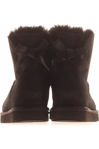 UGG Černé kotníkové válenky s mašlí zimní zateplené Velikost 39 | UGG | obrázek 4