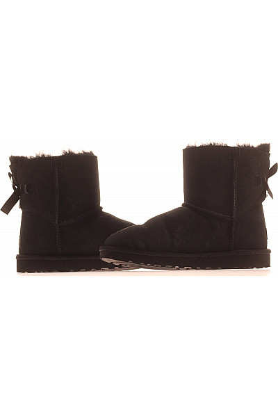 UGG Černé kotníkové válenky s mašlí zimní zateplené Velikost 39 | UGG | obrázek 5